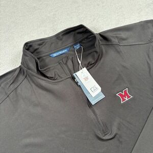 Cutter & Buck Virtue Eco NCAA Miami RedHawks Basketball Shirt‎ Mens 2XT Black